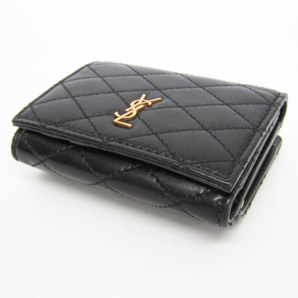 Yves Saint Laurent Gabby Compact Wallet 734494 Women's  Lambskin Wallet (tri-... - Picture 7 of 14